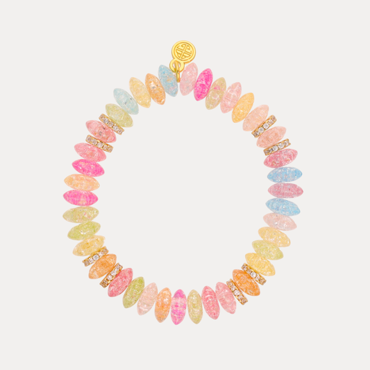 a colorful beaded necklace