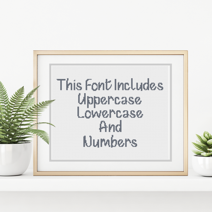 Chamonix Font Cross Stitch Font by Peppermint Purple