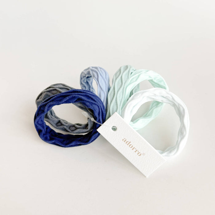 Coastal Wavy Seamless Hair Tie Set - Olita Gifts & Goods