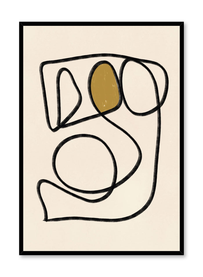 Modern minimalist poster by Opposite Wall with abstract design poster of Contortionist by Toffie Affichiste