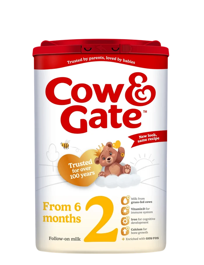 Cow & Gate baby formula packaging on a white background