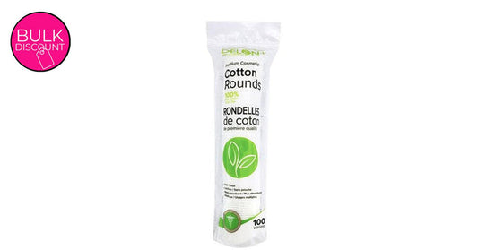 Delon Premium Cosmetic Cotton Rounds, lint-free (100pcs)
