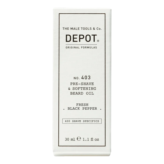 Depot No. 403 Pre-Shave & Softening Beard Oil Fresh Black Pepper