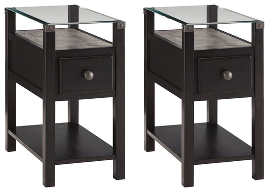 Diamenton T217 Almost Black 2-Piece End Table Set