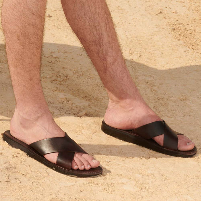 Jerusalem Sandals-Mens-Elan-Brown