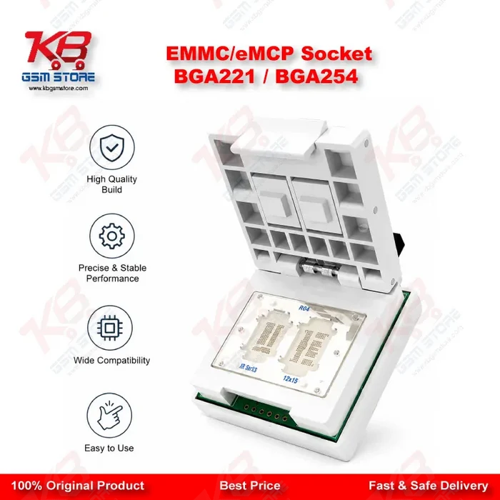 EMMC/eMCP Socket BGA221 / BGA254