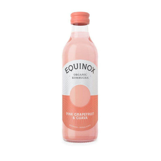 Equinox Organic Pink Grapefruit & Guava Kombucha 275ml