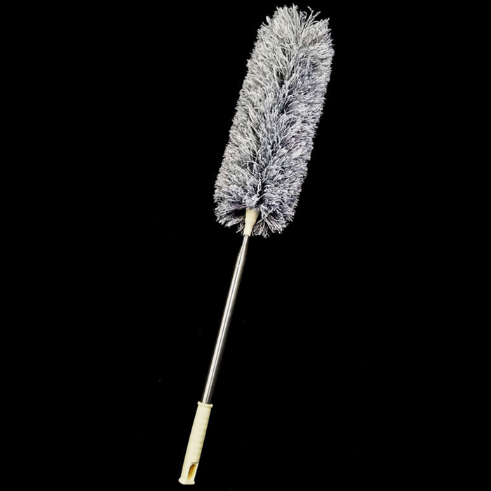 Extra-Long Retractable Duster with Extendable Rod Reusable Microfiber Brush