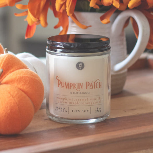 Fall Candle Pumpkin Patch - 8 oz. | Natural Soy Wax Candle - Jarful House