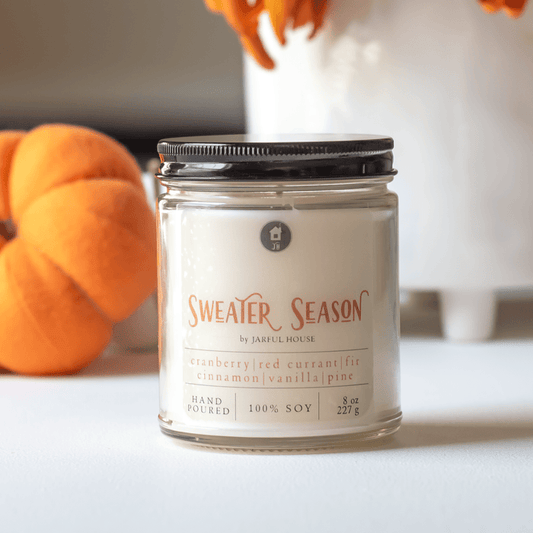 Fall Candle Sweater Season - 8 oz. | Halloween Candle - Jarful House