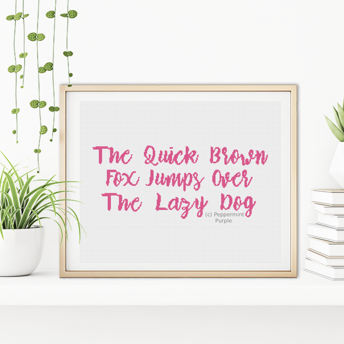 Fancy Alphabet 2 Cross Stitch Font by Peppermint Purple