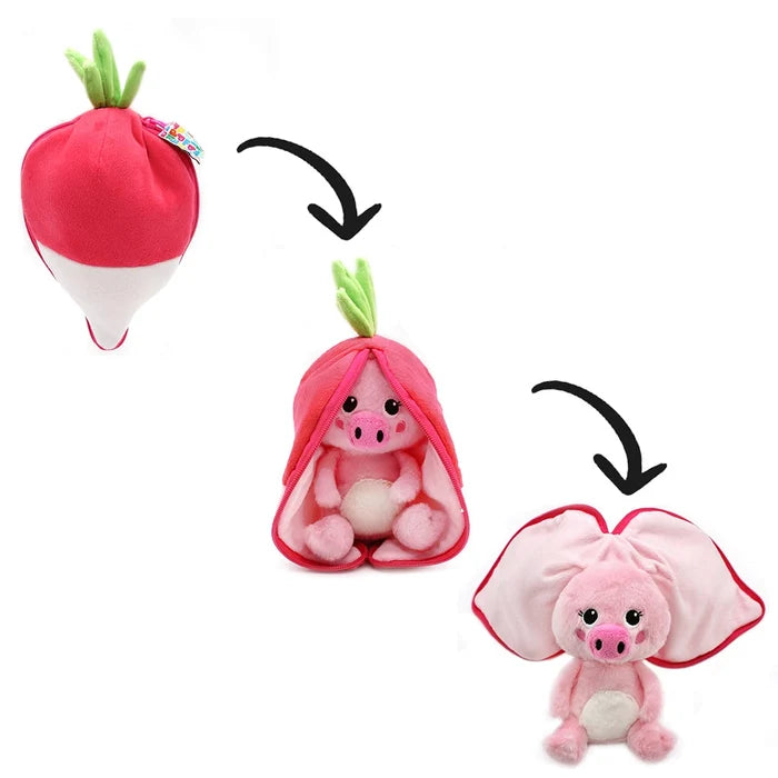 Flipetz 2-in-1 Plush - Piglet the Pig/Radish