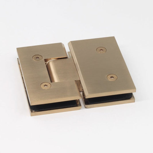 FORGE SHOWER HINGE HEAVY DUTY GLASS TO GLASS 180 Degrees 10mm and 12mm glass glass - Image 2