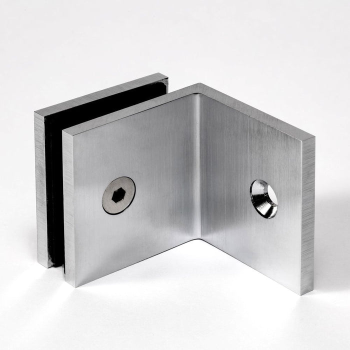 Frameless shower glass BRACKET SQUARE GLASS TO WALL 90 Degrees - Image 7