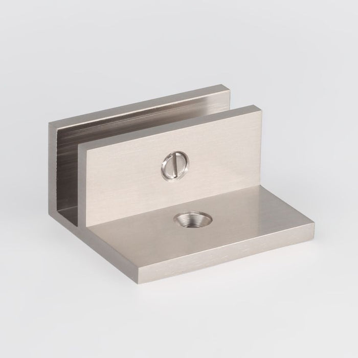 Frameless shower glass U BRACKET SQUARE WITH HORIZONTAL LEG 10mm glass - Image 5