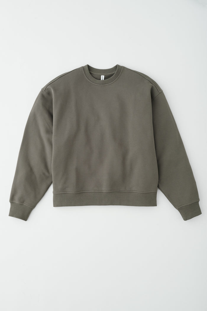 French Terry Sweatshirt in Dark Taupe