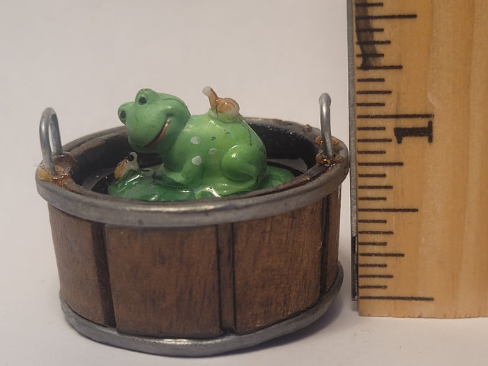 Frog in Bucket with Snail and Turtle
