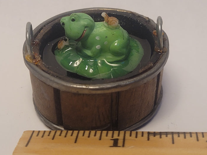 Frog in Bucket with Snail and Turtle