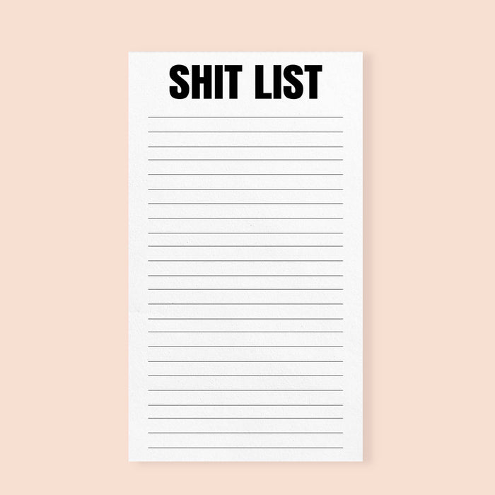 Funny Notepad Shit List Notepad