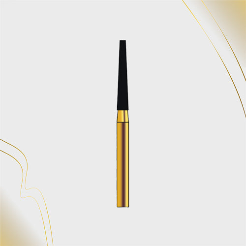 G/173-012 (848)  10-Pk , Multi use Gold Diamond Burs (Flat end Taper Shaped)