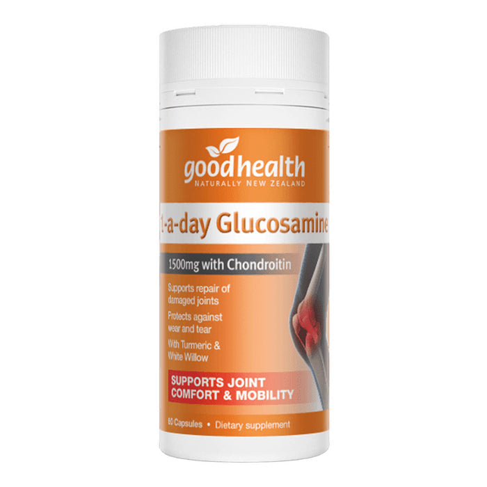 Good Health Glucosamine supplement bottle on a white background