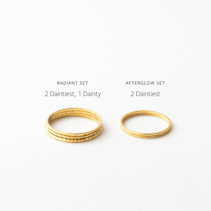 Golden Hour Stacking Rings