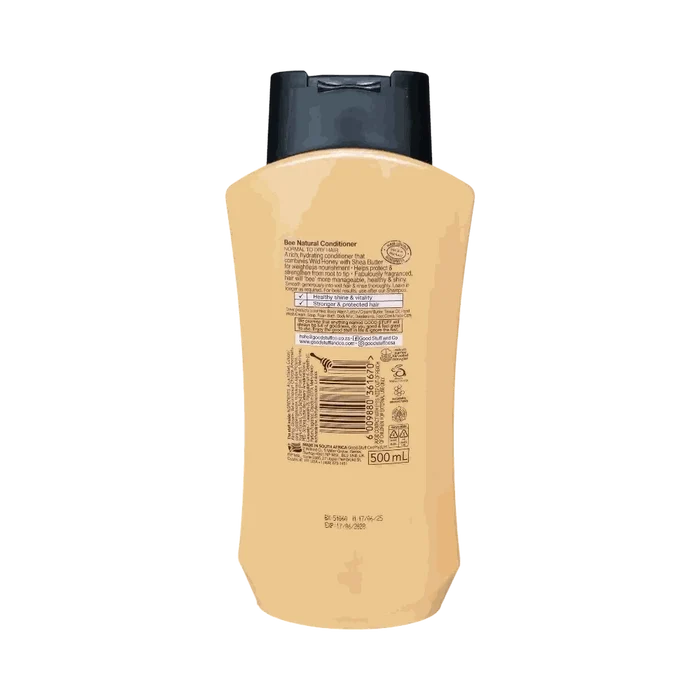 Good Stuff Bee Natural Nourishing Shine Conditioner 500ml bottle with honey, jojoba oil, and shea butter for dry, fragile hair