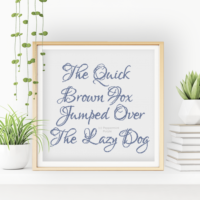 Graceful Font Cross Stitch Font by Peppermint Purple