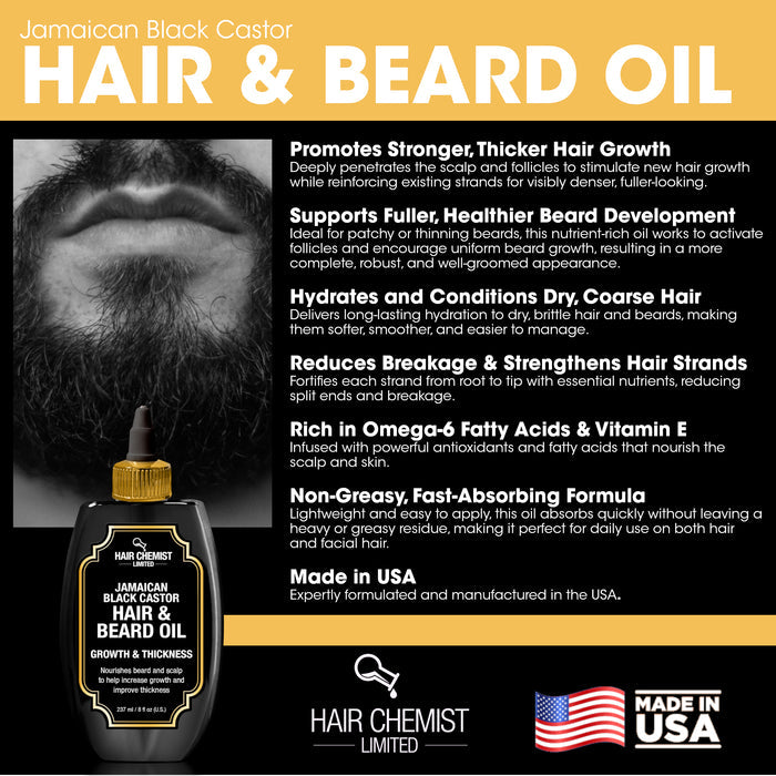 Hair Chemist Men's Hair & Beard Oil Collection 3-PC Gift Set