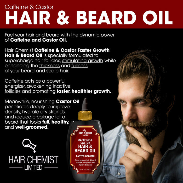 Hair Chemist Men's Hair & Beard Oil Collection 3-PC Gift Set