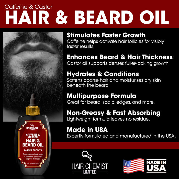 Hair Chemist Men's Hair & Beard Oil Collection 3-PC Gift Set