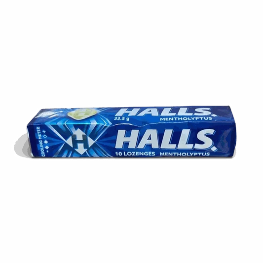 Halls Mentholyptus 33.5g pack of 10 menthol eucalyptus lozenges for throat relief and fresh breath