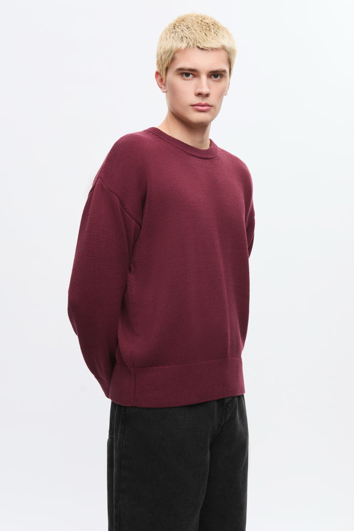 Hamatah Sweater in Burgundy Melange