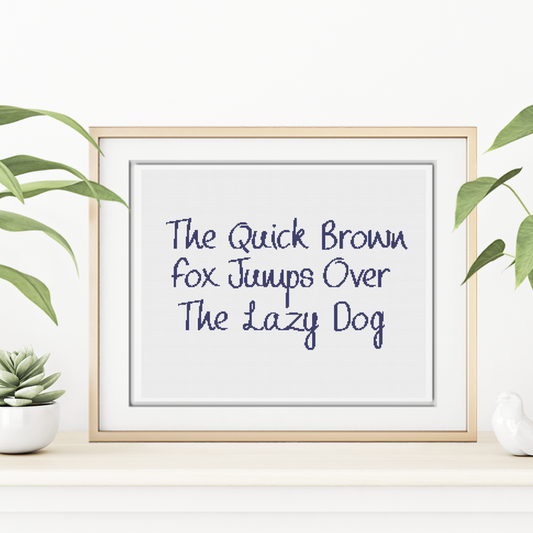 Handwritten Font 2 Cross Stitch Font by Peppermint Purple