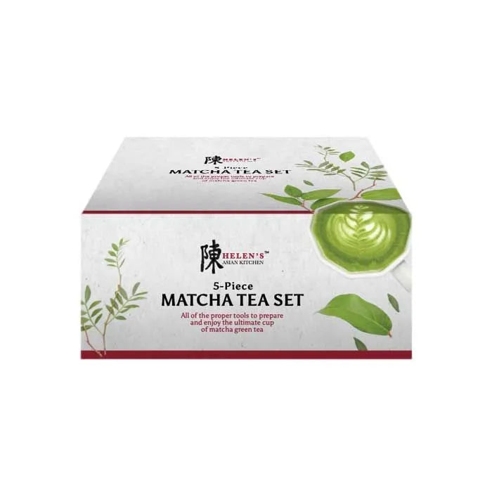 5-piece matcha tea set packaging on a white background
