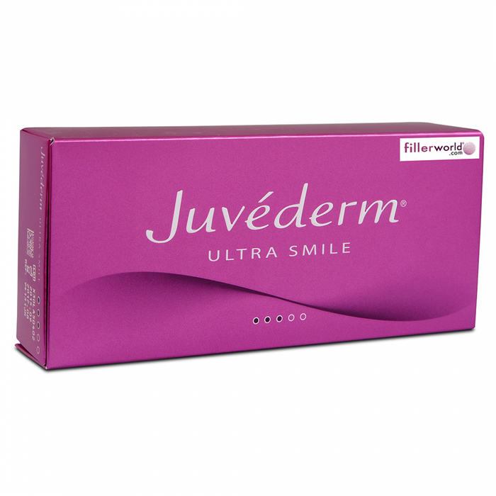 Juvederm Ultra Smile lidocaine skin care mask, 0.55ml, for facial skin rejuvenation and cosmetic skincare treatment.