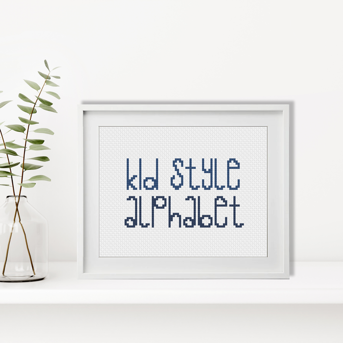 Kids Style Font Cross Stitch Font by Peppermint Purple