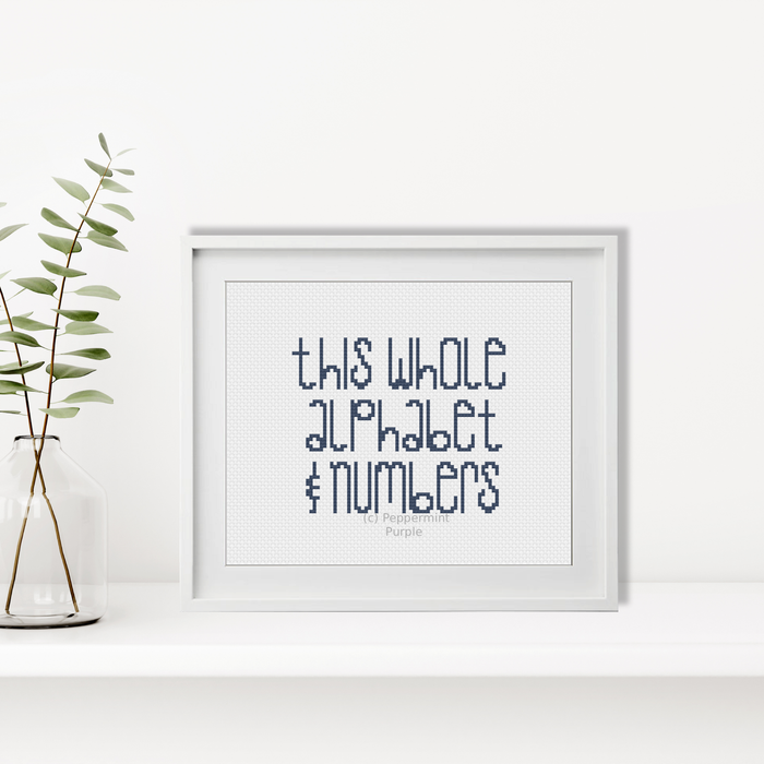 Kids Style Font Cross Stitch Font by Peppermint Purple