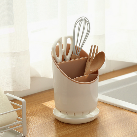 Kitchen Storage Chopsticks Tube With Drain Plate