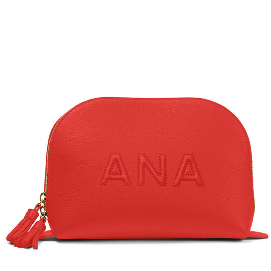 Large Clamshell Makeup Bag Buoy Red