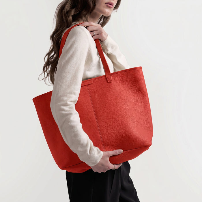 Large Zippered Downtown Tote Buoy Red