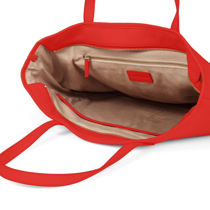 Large Zippered Downtown Tote Buoy Red