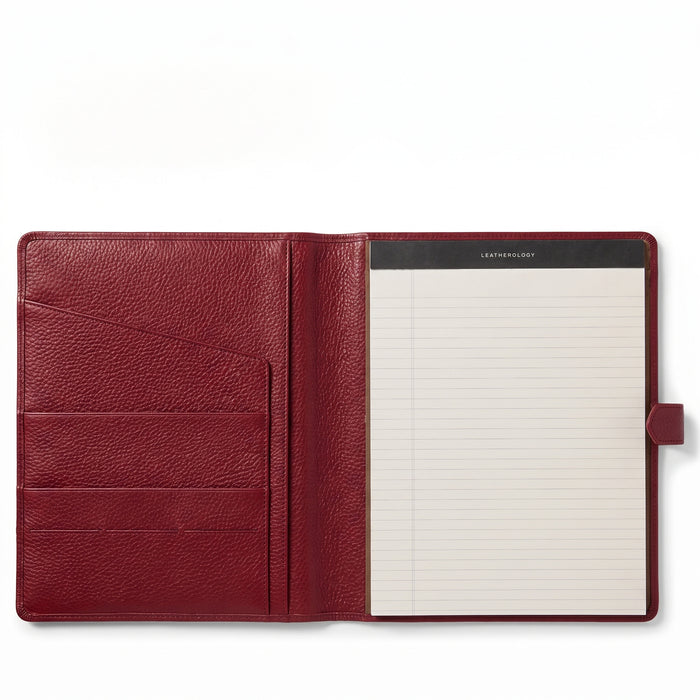 Letter Snap Padfolio Garnet Red