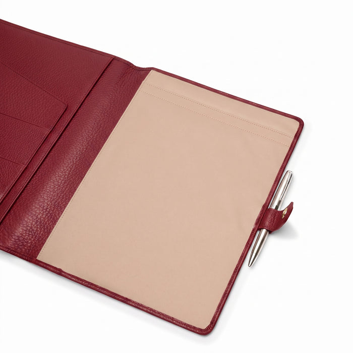 Letter Snap Padfolio Garnet Red