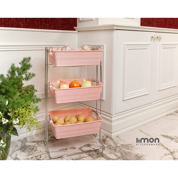 Limon 3 Floor Rectangle Onion Rack Product Code :1860