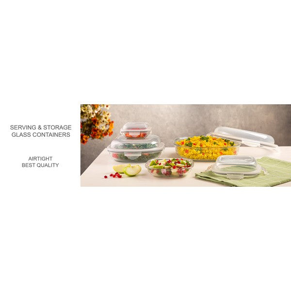Limon 4 Pcs Glass Storage Box Container Set Product Code: 2049