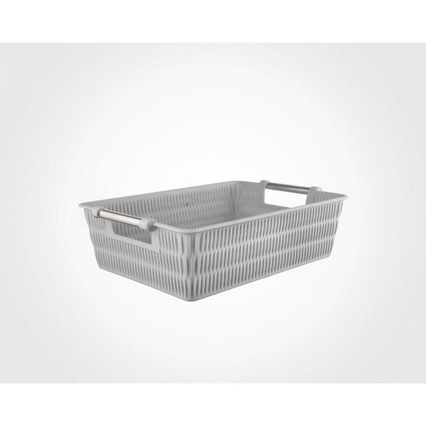 Limon Bamboo Basket With Steel Handle Medium Size Product Code : 1384