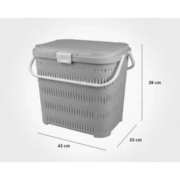 Limon Bamboo PIcnic Basket With Handle Product Code:1548