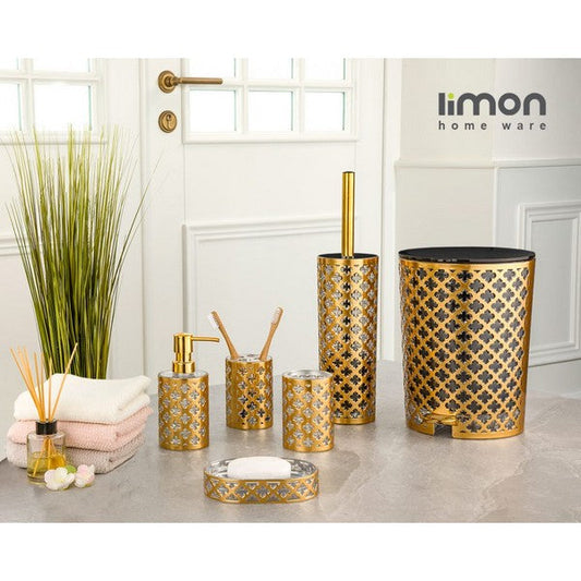 Limon Flower Design 6 Pcs Bathroom Set Product Code:1762