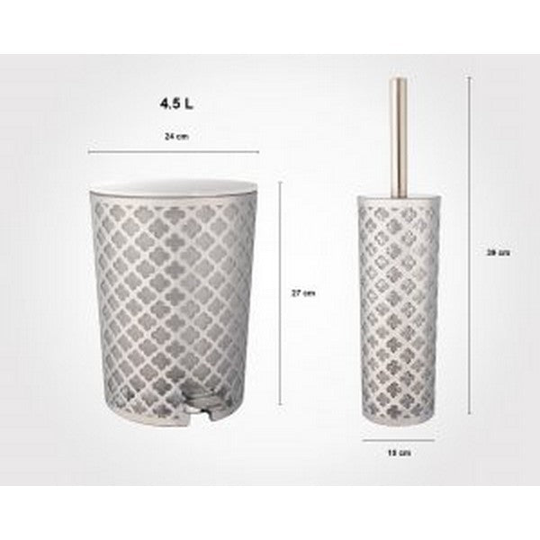 Limon Flower Design 6 Pcs Bathroom Set Product Code:1762